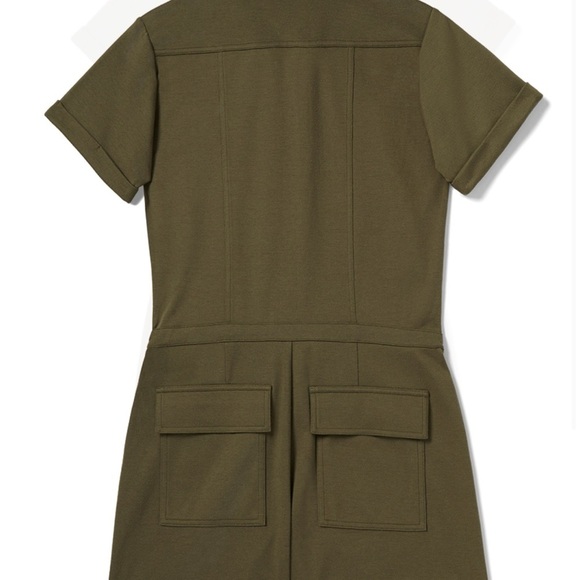 CABi Squad Olive Green Short Sleeve Romper - Picture 2 of 3
